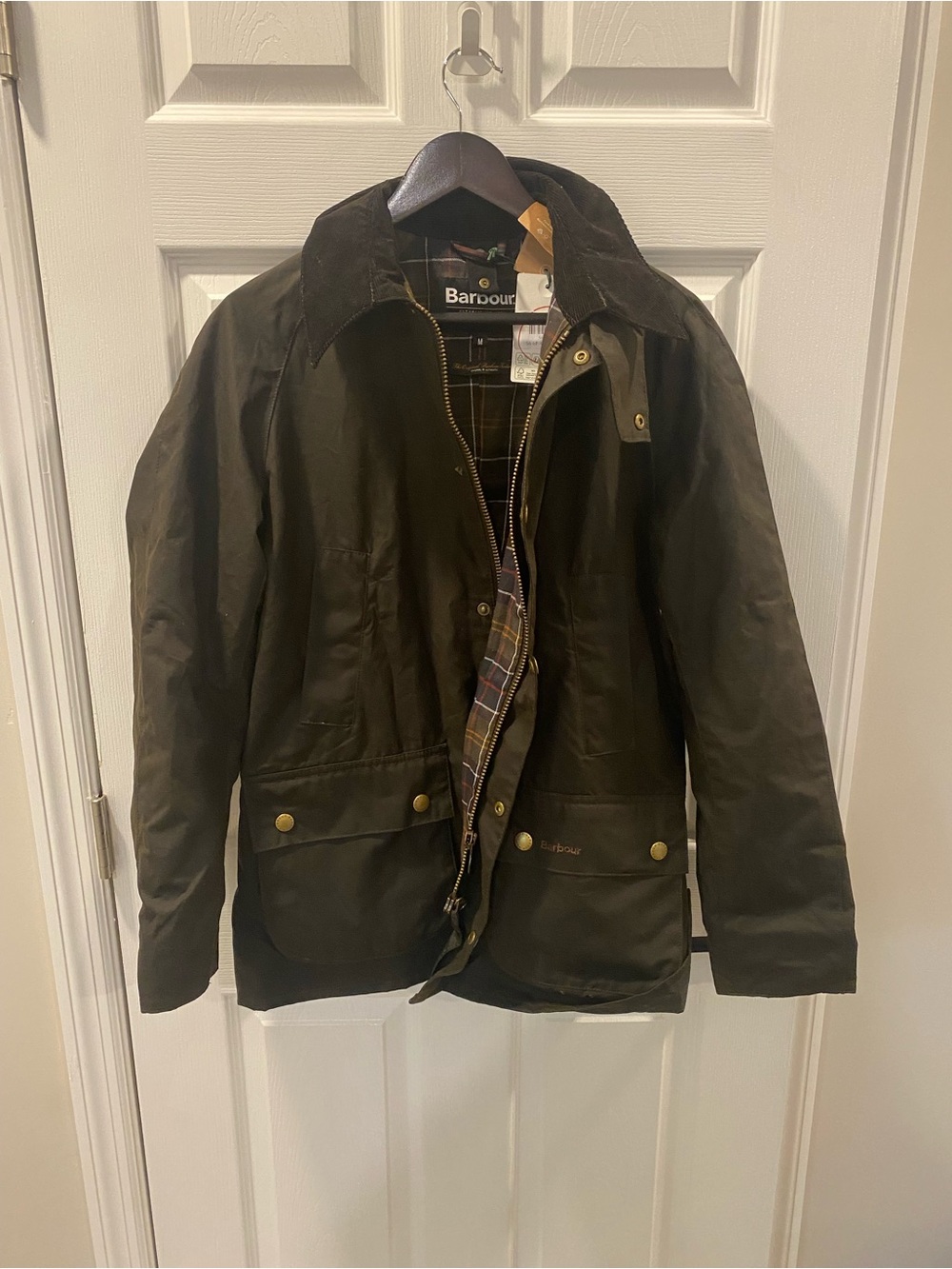 Barbour Bedale Jacket Waxed Olive Green